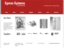 Tablet Screenshot of egress-systems.com
